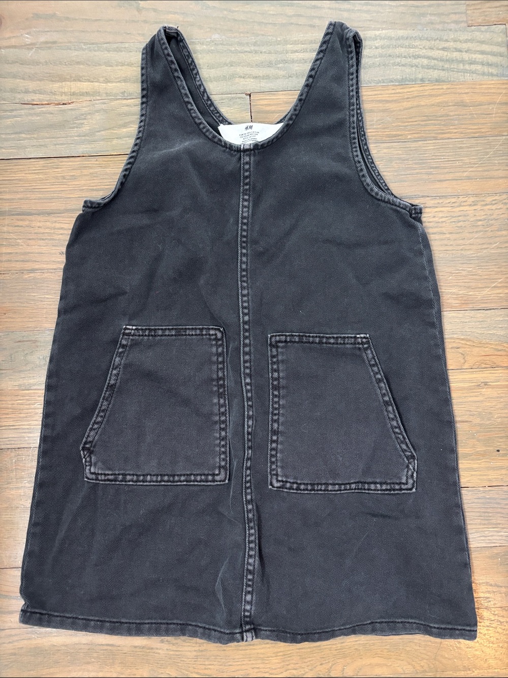 H&M Charcoal Denim Dress sz 6 NEW